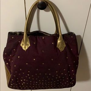 Tocca gold sequin studded tote handbag